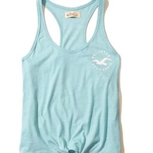 Hollister Logo Tie Front Tank Top Size XS